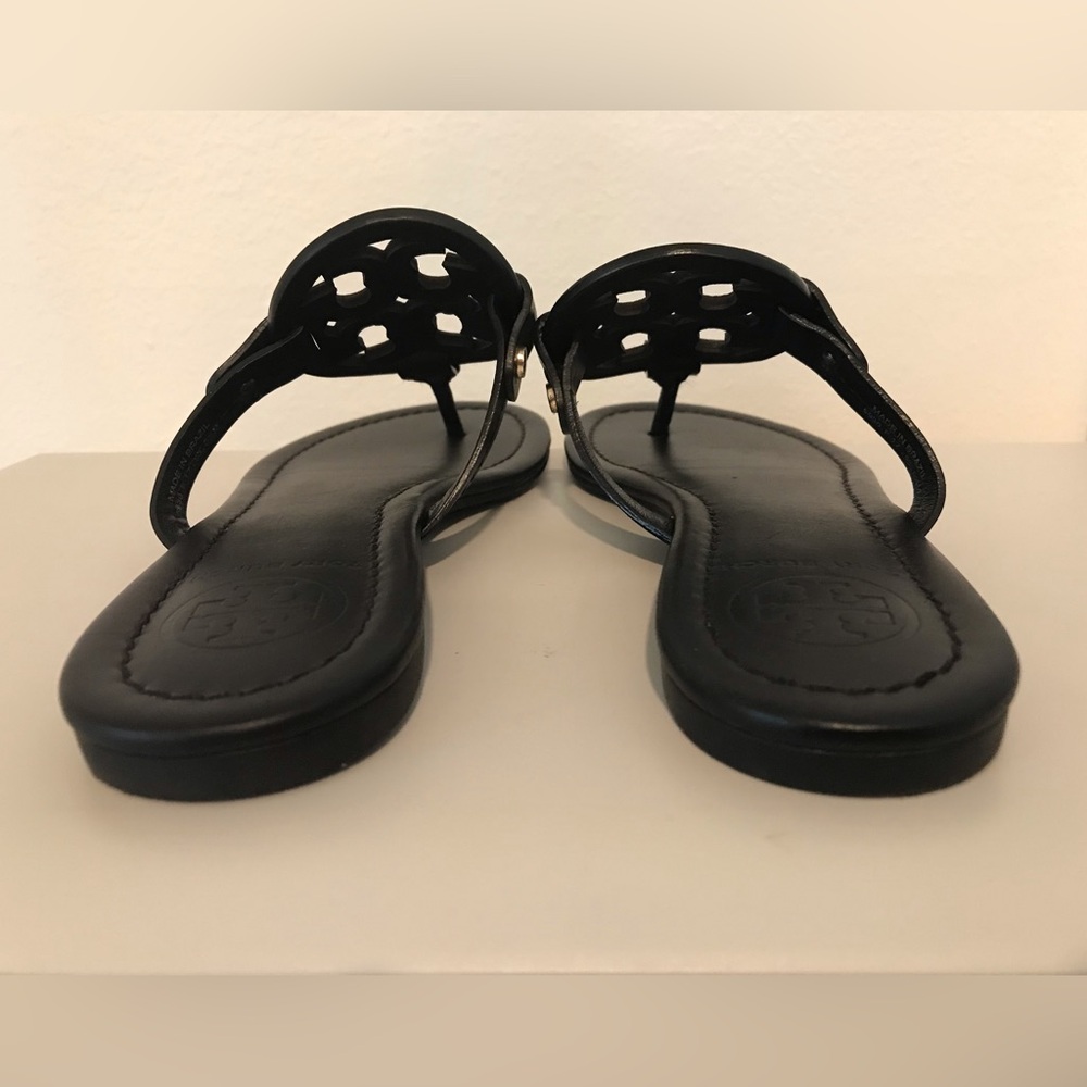 Tory Burch Black Miller Sandals SZ 6.5 - Picture 3 of 8